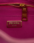 Prada Pink Canapa Logo Small Tote 