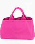 Prada Pink Canapa Logo Large Tote  