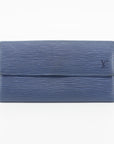 Louis Vuitton Epi Blue Sarah Wallet 