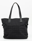 Chanel Black Travel Ligne Zip Tote