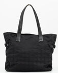 Chanel Black Travel Ligne Zip Tote