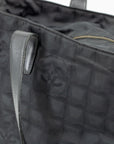 Chanel Black Travel Ligne Zip Tote