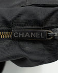 Chanel Black Travel Ligne Zip Tote