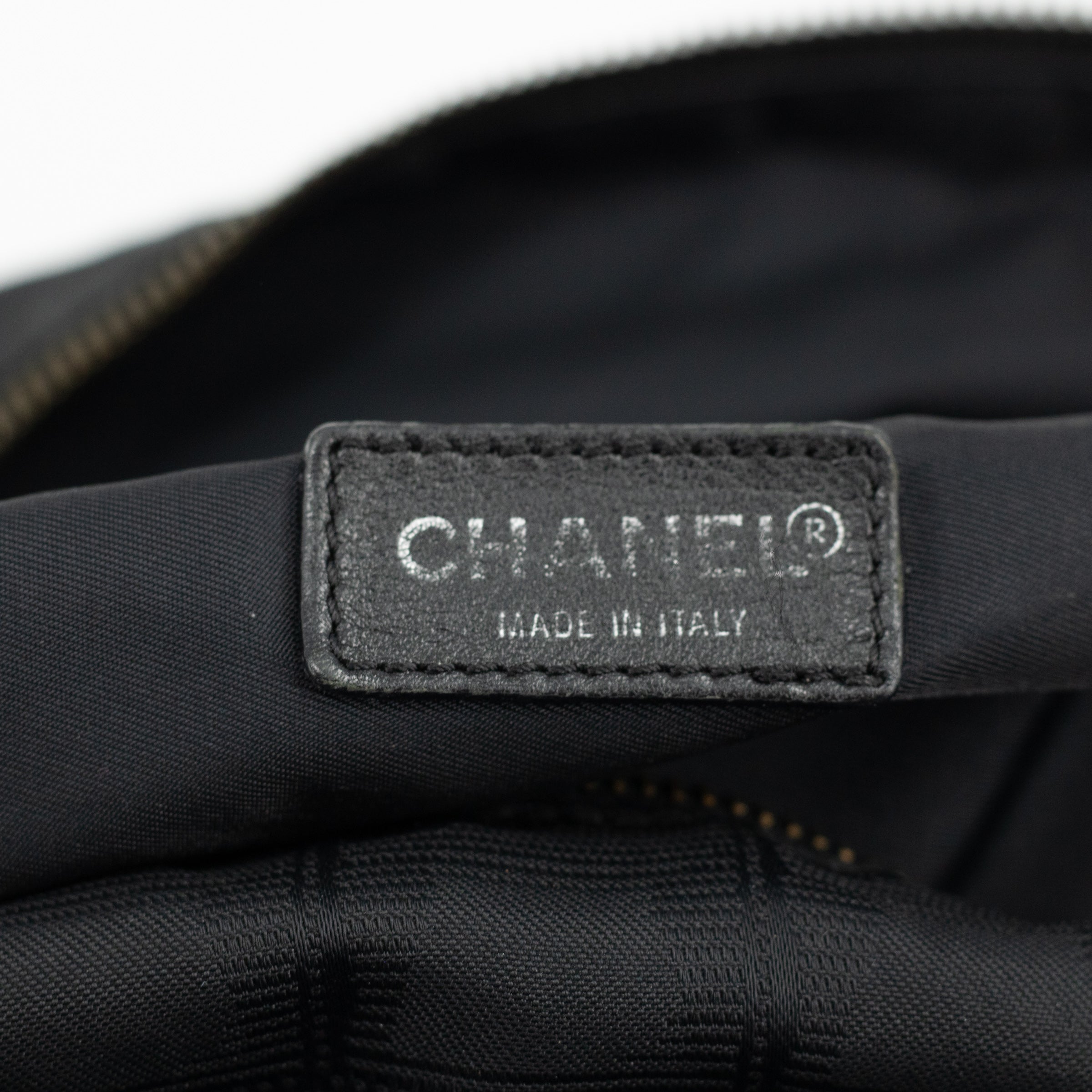 Chanel Black Travel Ligne Zip Tote