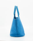 Prada Blue Canapa Logo Handle Tote