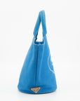 Prada Blue Canapa Logo Handle Tote