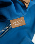 Prada Blue Canapa Logo Handle Tote