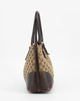 Gucci GG Canvas/Leather Hasler Horsebit Tote Bag