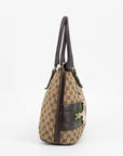 Gucci GG Canvas/Leather Hasler Horsebit Tote Bag