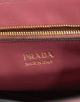 Prada Pink Saffiano Cuir Calfskin Monochrome Shoulder Bag Astrale