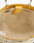 Gucci GG Canvas Bamboo Handle Brown/Yellow Tote Bag