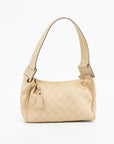 Gucci Beige GG Canvas Pochette Wide Shoulder Bag