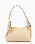 Gucci Beige GG Canvas Pochette Wide Shoulder Bag