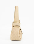 Gucci Beige GG Canvas Pochette Wide Shoulder Bag