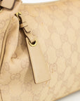 Gucci Beige GG Canvas Pochette Wide Shoulder Bag