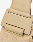 Gucci Beige GG Canvas Pochette Wide Shoulder Bag