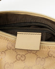 Gucci Beige GG Canvas Pochette Wide Shoulder Bag