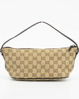 Gucci GG Canvas Brown Boat Pochette Bag