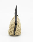 Gucci GG Canvas Brown Boat Pochette Bag