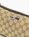 Gucci GG Canvas Brown Boat Pochette Bag