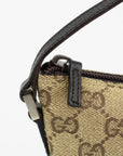 Gucci GG Canvas Brown Boat Pochette Bag