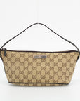 Gucci GG Canvas Boat Pochette Brown 