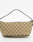 Gucci GG Canvas Boat Pochette Brown 