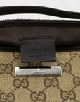 Gucci GG Canvas Boat Pochette Brown 