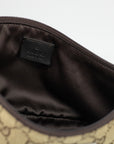 Gucci GG Canvas Boat Pochette Brown 