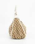 Gucci GG Canvas One Handle Brown Shoulder Bag