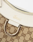 Gucci GG Canvas One Handle Brown Shoulder Bag