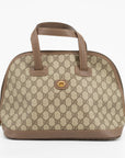 Gucci GG Canvas Brown Dome Half Moon Handbag