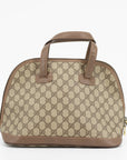 Gucci GG Canvas Brown Dome Half Moon Handbag