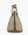 Gucci GG Canvas Brown Dome Half Moon Handbag