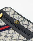 Gucci GG Navy Coated Canvas/Leather Supreme Shoulder Bag