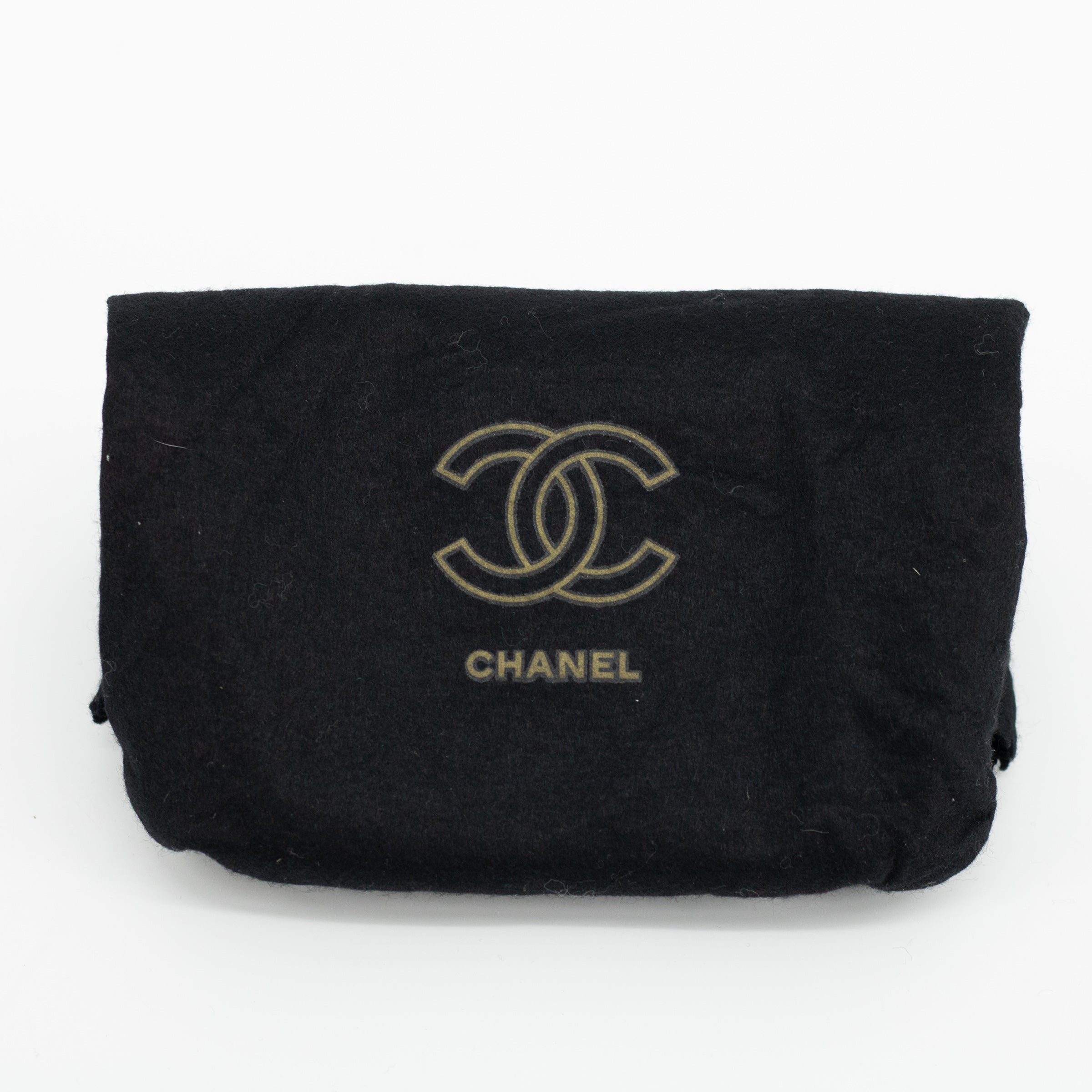 Chanel Black Lambskin Single Flap Gold Hardware Turn Lock Shoulder Bag 