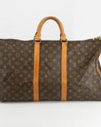 Louis Vuitton Monogram Keepall Bandouliere 50 Travel Bag 