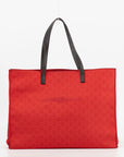 Gucci GG Red Canvas Synthetic Tote Bag