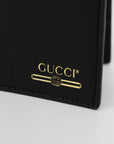 Gucci Black Gold Logo Bifold 