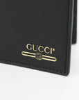 Gucci Black Gold Logo Bifold 