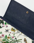 Gucci Multicolor Horsebit Interlocking G Canvas Floral Long Wallet