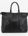 Gucci GG Leather Black Sima Tote Bag