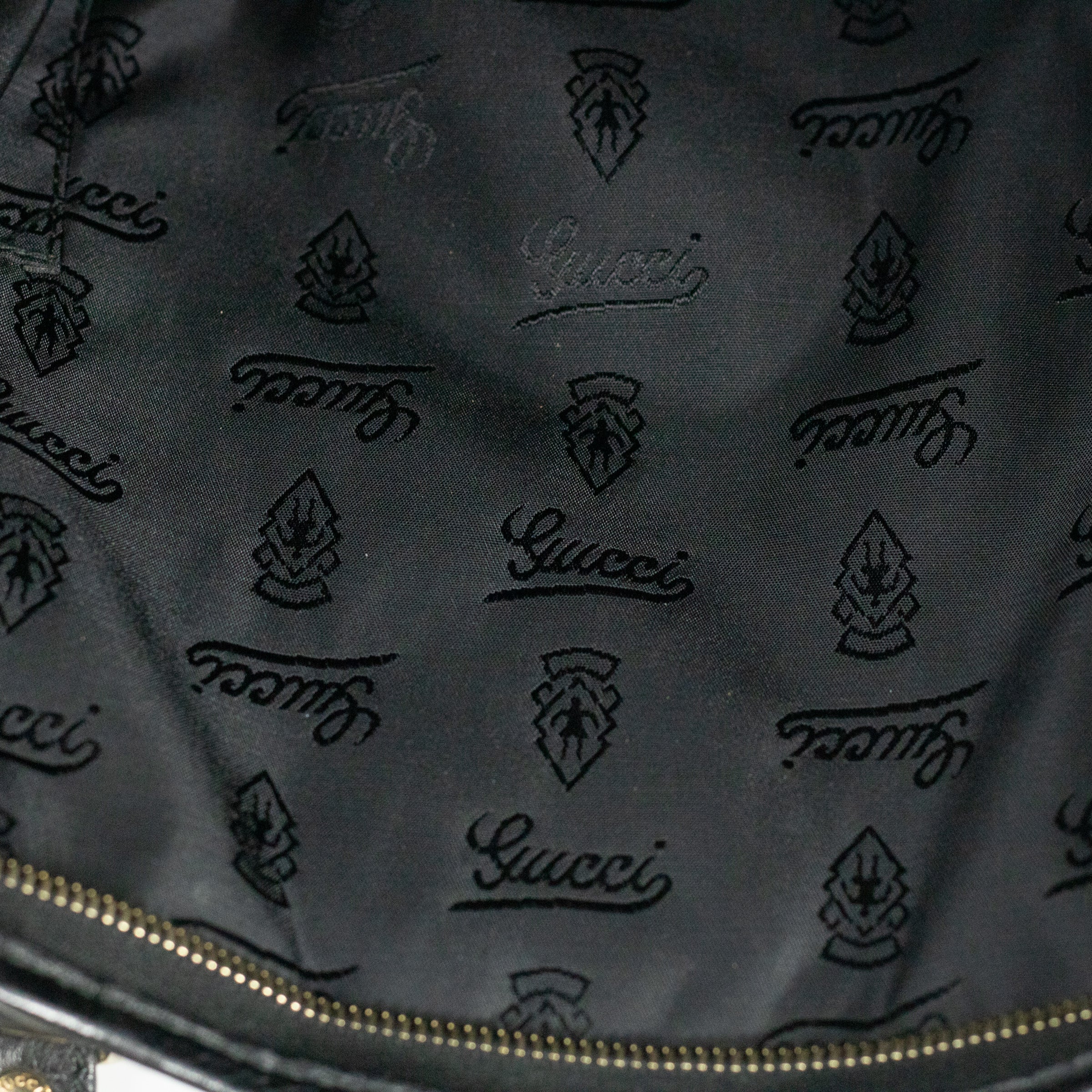 Gucci GG Leather Black Sima Tote Bag