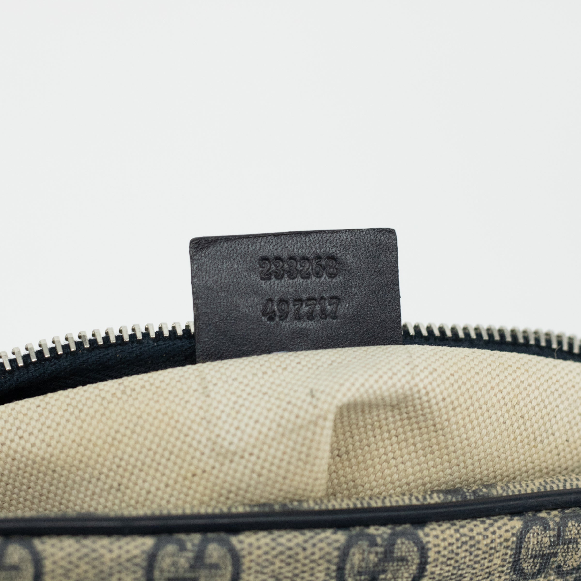 Gucci GG Coated Canvas Navy Crossbody Bag 