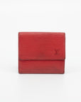 Louis Vuitton Red Epi Compact Wallet 