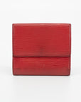 Louis Vuitton Red Epi Compact Wallet 