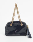 Gucci Navy Patent Leather Soho Chain Shoulder Bag