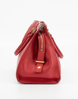 YSL Red Cabas Leather 2WAY Crossbody 