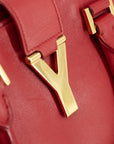 YSL Red Cabas Leather 2WAY Crossbody 