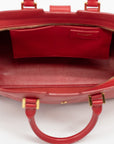 YSL Red Cabas Leather 2WAY Crossbody 